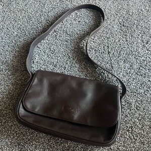 Longchamp Brown Leather Shoulder Bag